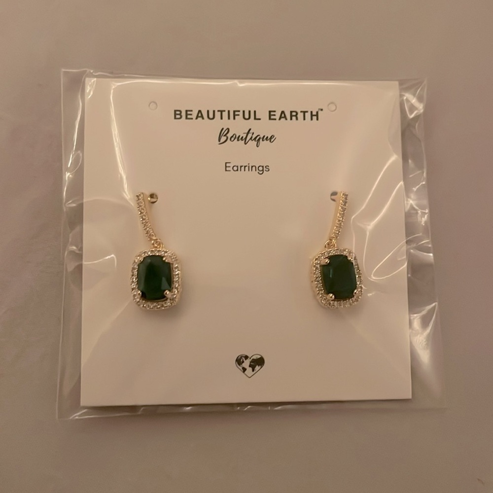 Evergreen Gold Crystal Earrings